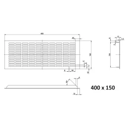 Ventilacijska rešetka LAGUNA / Crna mat