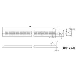 Ventilacijska rešetka LAGUNA / Bijela mat