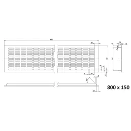 Ventilacijska rešetka LAGUNA / Bijela mat