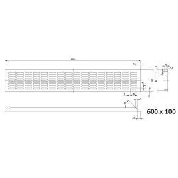 Ventilacijska rešetka LAGUNA / Bijela mat
