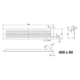 Ventilacijska rešetka LAGUNA / Bijela mat