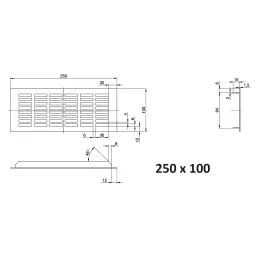 Ventilacijska rešetka LAGUNA / Bijela mat