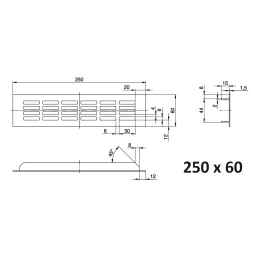 Ventilacijska rešetka LAGUNA / Bijela mat
