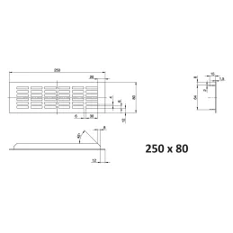 Ventilacijska rešetka LAGUNA / Bijela mat