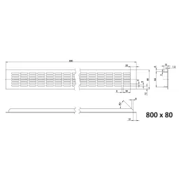 Ventilacijska rešetka LAGUNA / Aluminij