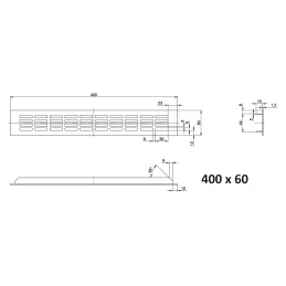 Ventilacijska rešetka LAGUNA / Aluminij