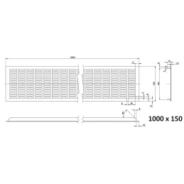 Ventilacijska rešetka LAGUNA / Nehrđajući čelik