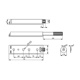 Mehanizam za otvaranje vrata bez ručki s magnetom / Nehrđajući čelik