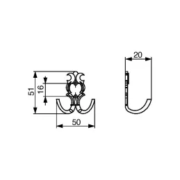 Vješalica VERDI MINI / Antički mjed