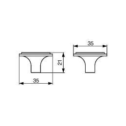 Ručka knopka TOSCA MINI / Porculan - staromjed