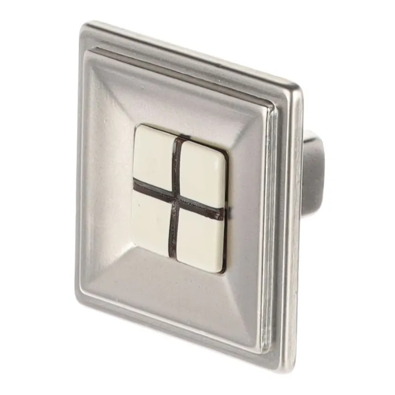 Ručka knopka TOSCA MINI / Porculan - matirani nikal