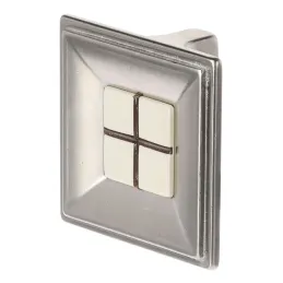 Ručka knopka TOSCA MAXI / Porculan - matirani nikal