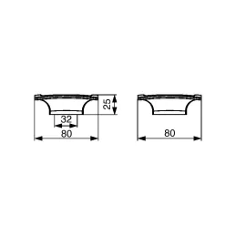 Ručka knopka SABIN SQUARE / Plava