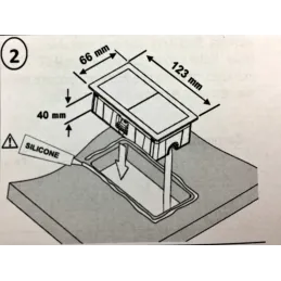 Električna utičnica VersaHit Mono 1 x 230V SCHUKO / Nehrđajući čelik