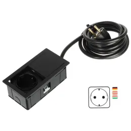 Električna utičnica VersaHit Mono 1 x 230V SCHUKO / Crna