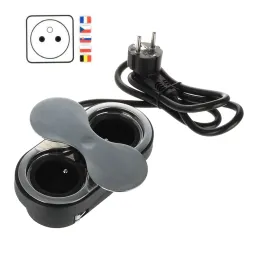 Interijer utičnica SWING 2 x 230 V FRENCH / Nehrđajući čelik