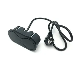 Unutarnja utičnica SWING SCHUKO 2 x 230 V / Crna mat