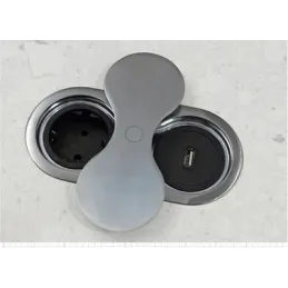 Unutarnja utičnica SWING 2 x 230 V SCHUKO / Nehrđajući čelik