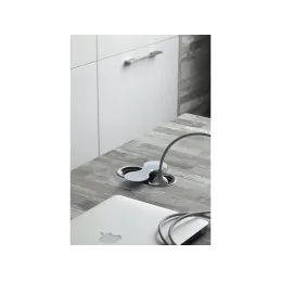 Unutarnja utičnica SWING 2 x 230 V SCHUKO / Nehrđajući čelik