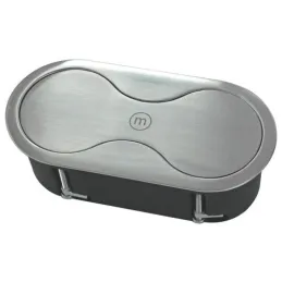 Unutarnja utičnica SWING 2 x 230 V SCHUKO / Nehrđajući čelik