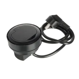 Unutarnja utičnica RING FRENCH 1 x 230 V + 1 x USB / Crna mat