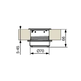 Unutarnja utičnica RING SCHUKO 1 x 230 V + 1 x USB / Crna mat