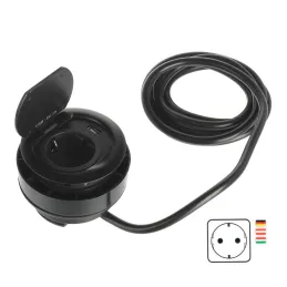Unutarnja utičnica RING SCHUKO 1 x 230 V + 1 x USB / Crna mat