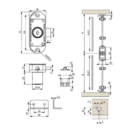 Trosmjerni lokot T30 / Nikel