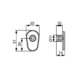 Vrata zaustavljivač / Bijela