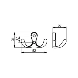 Vješalica MIKEL S / Bijela sjajna