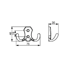 Vješalica MIKEL M / Zlatno sjajna