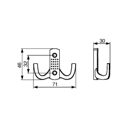 Namještajna kuka BRUNO Mini / Zlatno sjajna