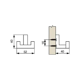 Vješalica TELGADO DUO / Matirani krom