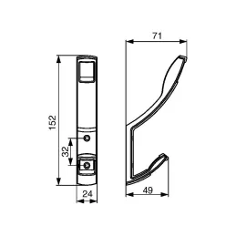 Vješalica PAOLOS / sjajni krom