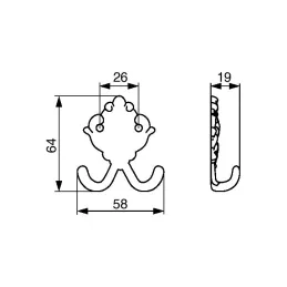 Rustikalna vješalica RITUAL / Antički mesing