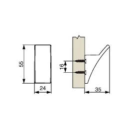 Vješalica LINO / Crna mat