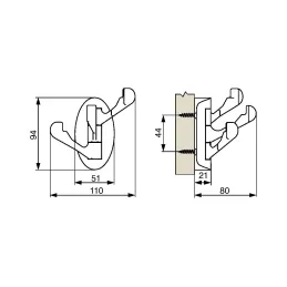 Vješalica RADO / Matirani nikal