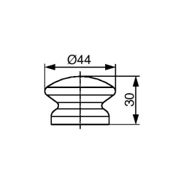 Gumb MASSIVE / Lakirani bor
