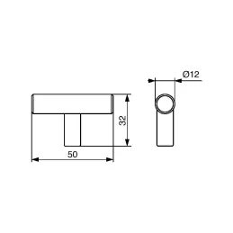 Ručka knopka RELING / Matirani krom