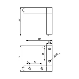 Namještajna nožica ANGEL / Srebrna