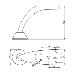 Namještajna nogica ZOLA / Sjajni krom