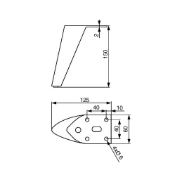 Namještajna nogica ZOOT / Crna mat