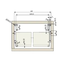 Set relinga za metalbox RIEX / Bijela