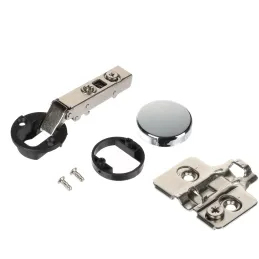 Zglobna spojnica za staklo CLIP 95° s podlogom i poklopcem / Sjajni krom