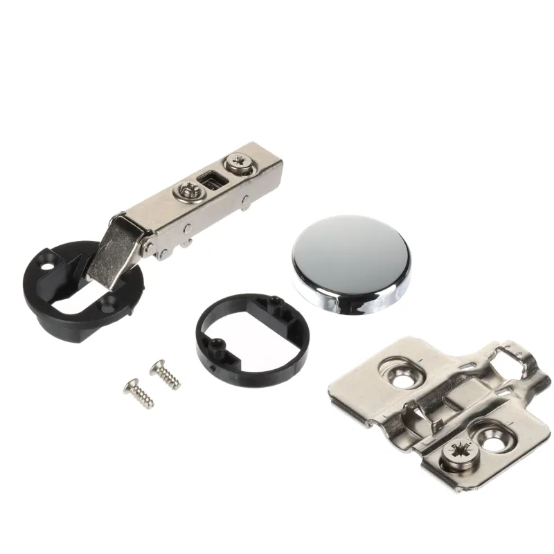 Zglobna spojnica za staklo CLIP 95° s podlogom i poklopcem / Sjajni krom