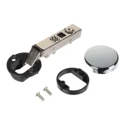 Zglobna spojnica za staklo CLIP 95° s podlogom i poklopcem / Sjajni krom