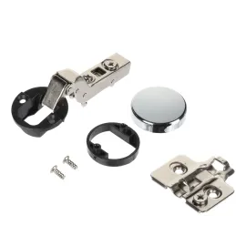 Umetak za staklo CLIP 95° s podloškom i pokrovom / Sjajni krom