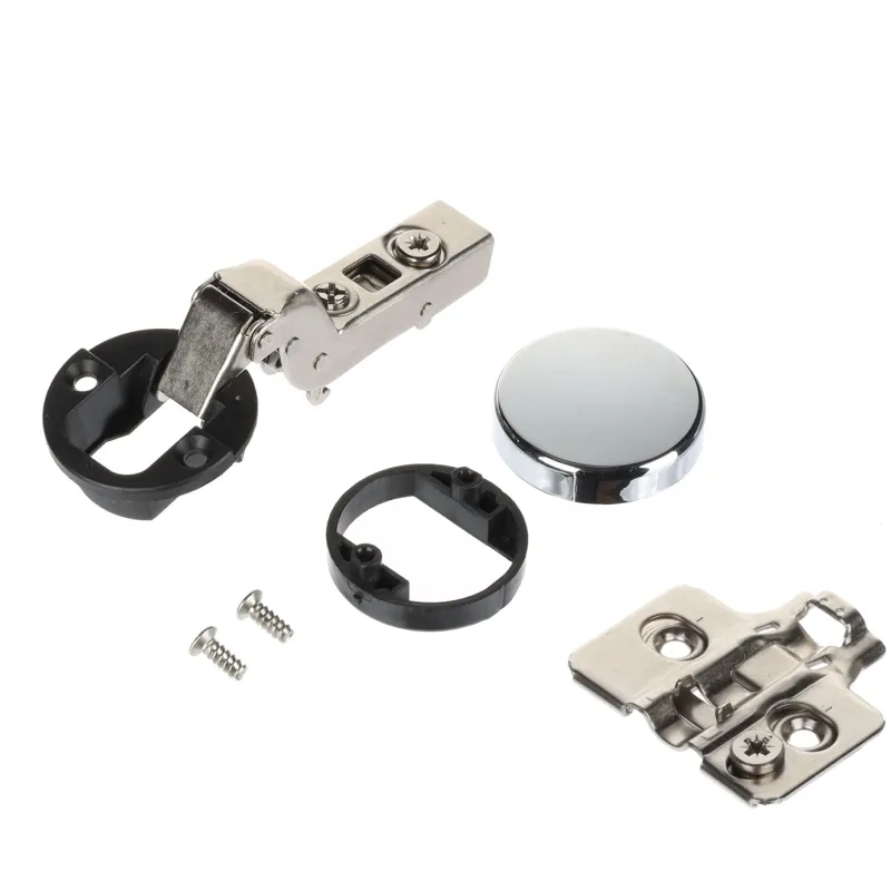 Umetak za staklo CLIP 95° s podloškom i pokrovom / Sjajni krom