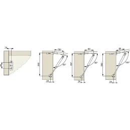 Preklopni plinski klip - automatski / Bijeli