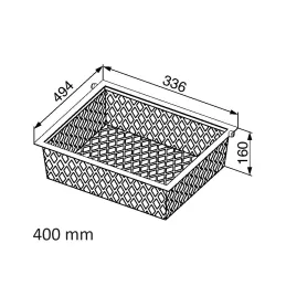 Izvlačna košara za garderobu SIMPLE / Antracit